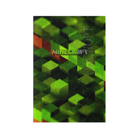 Обложка для паспорта матовая кожа с принтом Minecraft в Петрозаводске, натуральная матовая кожа | размер 19,3 х 13,7 см; прозрачные пластиковые крепления | minecraft | игра | крипер