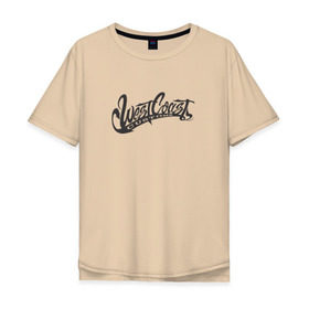 Мужская футболка хлопок Oversize с принтом West Coast Customs в Петрозаводске, 100% хлопок | свободный крой, круглый ворот, “спинка” длиннее передней части | Тематика изображения на принте: 2pac | gangsta | rap | snoop | tupac | вэст | запад | рэп