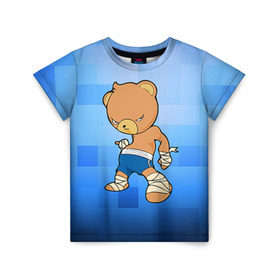 Детская футболка 3D с принтом Muay thai 2 в Петрозаводске, 100% гипоаллергенный полиэфир | прямой крой, круглый вырез горловины, длина до линии бедер, чуть спущенное плечо, ткань немного тянется | Тематика изображения на принте: muay thai