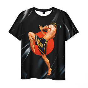 Мужская футболка 3D с принтом Muay thai 4 в Петрозаводске, 100% полиэфир | прямой крой, круглый вырез горловины, длина до линии бедер | Тематика изображения на принте: muay thai