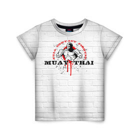 Детская футболка 3D с принтом Muay thai 7 в Петрозаводске, 100% гипоаллергенный полиэфир | прямой крой, круглый вырез горловины, длина до линии бедер, чуть спущенное плечо, ткань немного тянется | muay thai