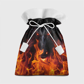 Подарочный 3D мешок с принтом Devil в Петрозаводске, 100% полиэстер | Размер: 29*39 см | devil | дьявол | монстр | огонь | ужас