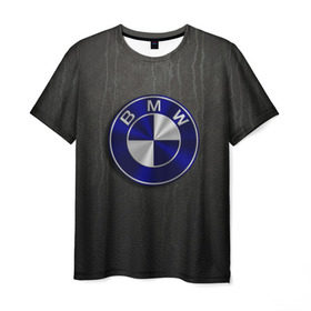 Мужская футболка 3D с принтом bmw в Петрозаводске, 100% полиэфир | прямой крой, круглый вырез горловины, длина до линии бедер | bmw | бмв | лого | логотип