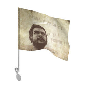 Флаг для автомобиля с принтом Че Гевара в Петрозаводске, 100% полиэстер | Размер: 30*21 см | о.м.с.к. | че | че гевара