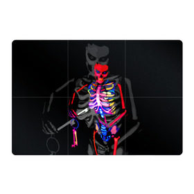 Магнитный плакат 3Х2 с принтом Скелет в Петрозаводске, Полимерный материал с магнитным слоем | 6 деталей размером 9*9 см | bodyart | faceart | helloween | аквагрим | боди арт | бодиарт | замок | ключ | неоновый | свет | сердце | скелет | фейсарт | хэллоуин | череп
