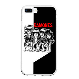 Чехол для iPhone 7Plus/8 Plus матовый с принтом Ramones 1 в Петрозаводске, Силикон | Область печати: задняя сторона чехла, без боковых панелей | joey ramone | punk | джоуи рамон | панк | рамонез | рамонес