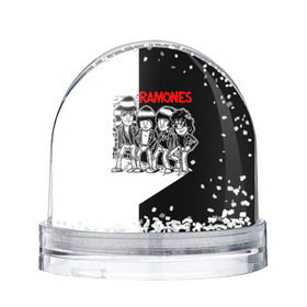 Водяной шар с принтом Ramones 1 в Петрозаводске, Пластик | Изображение внутри шара печатается на глянцевой фотобумаге с двух сторон | joey ramone | punk | джоуи рамон | панк | рамонез | рамонес