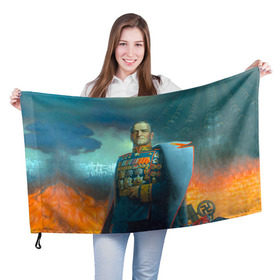 Флаг 3D с принтом Жуков в Петрозаводске, 100% полиэстер | плотность ткани — 95 г/м2, размер — 67 х 109 см. Принт наносится с одной стороны | 9 мая | великая отечественная | великая отечественная война | вов | день победы | жуков | маршал | победа