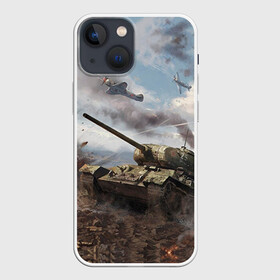 Чехол для iPhone 13 mini с принтом Наступление в Петрозаводске,  |  | 9 мая | великая отечественная | великая отечественная война | вов | день победы | победа | танк