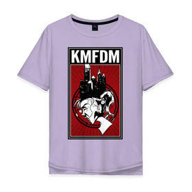 Мужская футболка хлопок Oversize с принтом KMFDM 2013 в Петрозаводске, 100% хлопок | свободный крой, круглый ворот, “спинка” длиннее передней части | industrial | город | крик