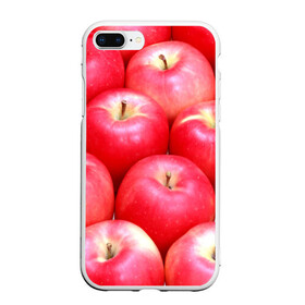 Чехол для iPhone 7Plus/8 Plus матовый с принтом Яблоки в Петрозаводске, Силикон | Область печати: задняя сторона чехла, без боковых панелей | красные | плоды | уражай | фрукты | яблоки