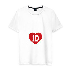 Мужская футболка хлопок с принтом One Direction в Петрозаводске, 100% хлопок | прямой крой, круглый вырез горловины, длина до линии бедер, слегка спущенное плечо. | ван дирекшен | зейн малик | лиам пейн | луи томлинсон | найл хоран