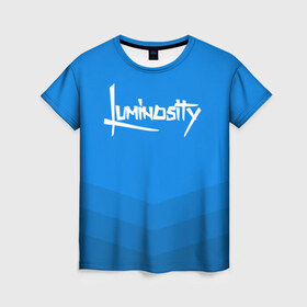 Женская футболка 3D с принтом Luminosity в Петрозаводске, 100% полиэфир ( синтетическое хлопкоподобное полотно) | прямой крой, круглый вырез горловины, длина до линии бедер | csgo | esports | gaming | lg | luminosity | ксго