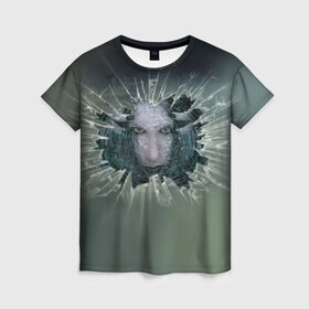 Женская футболка 3D с принтом Мэрилин Мэнсон в Петрозаводске, 100% полиэфир ( синтетическое хлопкоподобное полотно) | прямой крой, круглый вырез горловины, длина до линии бедер | marilyn manson мэрилин мэнсон | музыка | рок | шок рокер