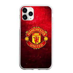Чехол для iPhone 11 Pro матовый с принтом Манчестер Юнайтед в Петрозаводске, Силикон |  | апл | манчестер юнайтед | футбол
