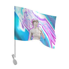 Флаг для автомобиля с принтом Статуя Давида в Петрозаводске, 100% полиэстер | Размер: 30*21 см | hipster | swag | давид | искусство | свег | свэг | статуя давида | хипстер | хисптеры