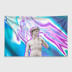 Флаг-баннер с принтом Статуя Давида в Петрозаводске, 100% полиэстер | размер 67 х 109 см, плотность ткани — 95 г/м2; по краям флага есть четыре люверса для крепления | hipster | swag | давид | искусство | свег | свэг | статуя давида | хипстер | хисптеры