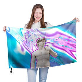 Флаг 3D с принтом Статуя Давида в Петрозаводске, 100% полиэстер | плотность ткани — 95 г/м2, размер — 67 х 109 см. Принт наносится с одной стороны | hipster | swag | давид | искусство | свег | свэг | статуя давида | хипстер | хисптеры