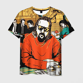 Мужская футболка 3D с принтом Большой Лебовски в Петрозаводске, 100% полиэфир | прямой крой, круглый вырез горловины, длина до линии бедер | hipster | lebowski | swag | большой лебовски | лебовски | свег | свэг | хипстер | хисптеры