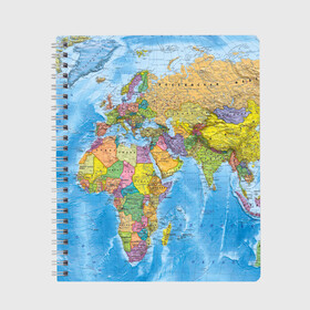 Тетрадь с принтом Карта в Петрозаводске, 100% бумага | 48 листов, плотность листов — 60 г/м2, плотность картонной обложки — 250 г/м2. Листы скреплены сбоку удобной пружинной спиралью. Уголки страниц и обложки скругленные. Цвет линий — светло-серый
 | Тематика изображения на принте: map | world | глобус | мир | россия
