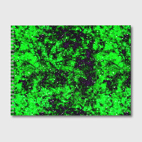 Альбом для рисования с принтом Green color в Петрозаводске, 100% бумага
 | матовая бумага, плотность 200 мг. | гранж | зеленый | краска | новые | текстуры | цветные