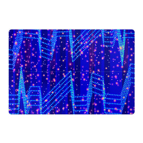 Магнитный плакат 3Х2 с принтом Огоньки в Петрозаводске, Полимерный материал с магнитным слоем | 6 деталей размером 9*9 см | Тематика изображения на принте: арт | огоньки | прикольные | свет | синий | текстуры