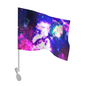 Флаг для автомобиля с принтом Галактика в Петрозаводске, 100% полиэстер | Размер: 30*21 см | new | вселенная | звезды | космос | новые | прикольные