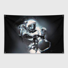 Флаг-баннер с принтом Гагарин 5 в Петрозаводске, 100% полиэстер | размер 67 х 109 см, плотность ткани — 95 г/м2; по краям флага есть четыре люверса для крепления | 12 апреля | гагарин | день космонавтики | космонавт | космонавтика | космос | юра | юрий