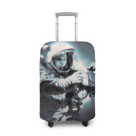 Чехол для чемодана 3D с принтом Гагарин 5 в Петрозаводске, 86% полиэфир, 14% спандекс | двустороннее нанесение принта, прорези для ручек и колес | 12 апреля | гагарин | день космонавтики | космонавт | космонавтика | космос | юра | юрий