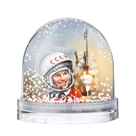 Снежный шар с принтом Гагарин 8 в Петрозаводске, Пластик | Изображение внутри шара печатается на глянцевой фотобумаге с двух сторон | 12 апреля | гагарин | день космонавтики | космонавт | космонавтика | космос | юра | юрий