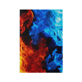 Обложка для паспорта матовая кожа с принтом Огонь и вода в Петрозаводске, натуральная матовая кожа | размер 19,3 х 13,7 см; прозрачные пластиковые крепления | Тематика изображения на принте: вода | инь и янь | огонь | отношения