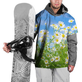 Накидка на куртку 3D с принтом Ромашки в Петрозаводске, 100% полиэстер |  | Тематика изображения на принте: луг | цветы