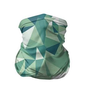 Бандана-труба 3D с принтом Зеленые полигоны в Петрозаводске, 100% полиэстер, ткань с особыми свойствами — Activecool | плотность 150‒180 г/м2; хорошо тянется, но сохраняет форму | линии | полигоны | ромбы | текстуры