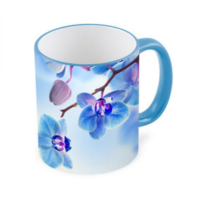 Кружка 3D с принтом Голубая орхидея в Петрозаводске, керамика | ёмкость 330 мл | Тематика изображения на принте: голубая орхидея | красота | орхидеи | природа | цветок | цветочек | цветы