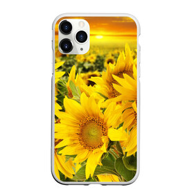 Чехол для iPhone 11 Pro матовый с принтом Подсолнухи в Петрозаводске, Силикон |  | желтый | солнце | цветок | яркий