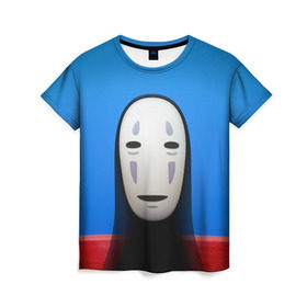 Женская футболка 3D с принтом Унесённые призраками в Петрозаводске, 100% полиэфир ( синтетическое хлопкоподобное полотно) | прямой крой, круглый вырез горловины, длина до линии бедер | spirited away | миядзаки | хаяо