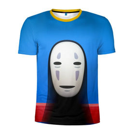 Мужская футболка 3D спортивная с принтом Унесённые призраками в Петрозаводске, 100% полиэстер с улучшенными характеристиками | приталенный силуэт, круглая горловина, широкие плечи, сужается к линии бедра | Тематика изображения на принте: spirited away | миядзаки | хаяо