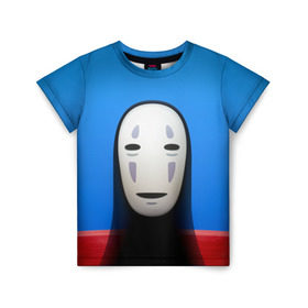 Детская футболка 3D с принтом Унесённые призраками в Петрозаводске, 100% гипоаллергенный полиэфир | прямой крой, круглый вырез горловины, длина до линии бедер, чуть спущенное плечо, ткань немного тянется | spirited away | миядзаки | хаяо