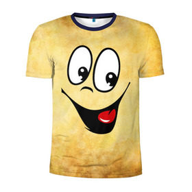 Мужская футболка 3D спортивная с принтом Заразительная улыбка в Петрозаводске, 100% полиэстер с улучшенными характеристиками | приталенный силуэт, круглая горловина, широкие плечи, сужается к линии бедра | веселье | заразительная улыбка | мордочка | позитив | прикол | рожица | смайл | смех | улыбка | умора | хорошее настроение | юмор