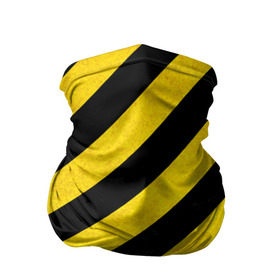 Бандана-труба 3D с принтом Полоски в Петрозаводске, 100% полиэстер, ткань с особыми свойствами — Activecool | плотность 150‒180 г/м2; хорошо тянется, но сохраняет форму | абстракция | желтый | линии | полоски | черный