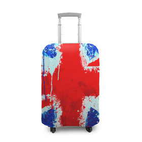 Чехол для чемодана 3D с принтом Англия в Петрозаводске, 86% полиэфир, 14% спандекс | двустороннее нанесение принта, прорези для ручек и колес | англия | краска | модные | популярные | прикольные | стена | флаг