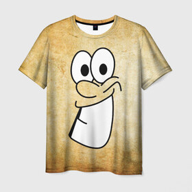 Мужская футболка 3D с принтом Улыбка на миллион (2) в Петрозаводске, 100% полиэфир | прямой крой, круглый вырез горловины, длина до линии бедер | рожица | улыбка