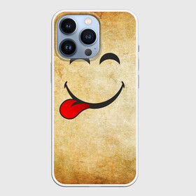 Чехол для iPhone 13 Pro с принтом Мы на позитиве (L) в Петрозаводске,  |  | парная | позитив | рожица | смайл | улыбка | язык