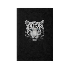 Обложка для паспорта матовая кожа с принтом Тигр в Петрозаводске, натуральная матовая кожа | размер 19,3 х 13,7 см; прозрачные пластиковые крепления | голова животного | кошка | тигр