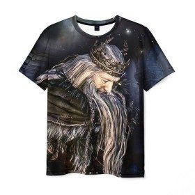 Мужская футболка 3D с принтом Dark Souls 3 в Петрозаводске, 100% полиэфир | прямой крой, круглый вырез горловины, длина до линии бедер | dark souls | praise the sun | you died | дарк соулс