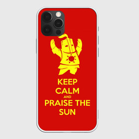 Чехол для iPhone 12 Pro Max с принтом Keep calm and praise the sun в Петрозаводске, Силикон |  | Тематика изображения на принте: dark souls