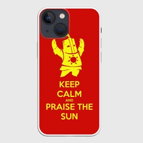 Чехол для iPhone 13 mini с принтом Keep calm and praise the sun в Петрозаводске,  |  | dark souls