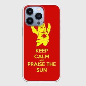 Чехол для iPhone 13 Pro с принтом Keep calm and praise the sun в Петрозаводске,  |  | dark souls