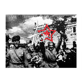 Обложка для студенческого билета с принтом 9 мая 7 в Петрозаводске, натуральная кожа | Размер: 11*8 см; Печать на всей внешней стороне | великая отечественная | ветераны | война | день победы | память | победа | россия | ссср