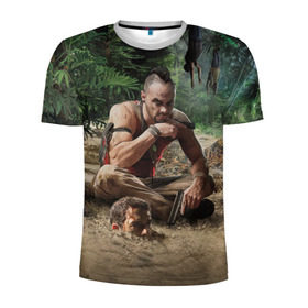Мужская футболка 3D спортивная с принтом Far Cry в Петрозаводске, 100% полиэстер с улучшенными характеристиками | приталенный силуэт, круглая горловина, широкие плечи, сужается к линии бедра | farcry | игра | фаркрай